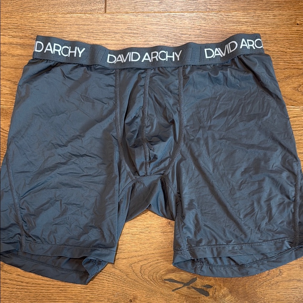 David Archy Men's Black Boxer Briefs